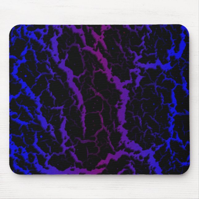 Cracked Space Lava - Blue/Purple Mouse Mat (Front)