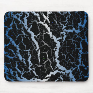 Cracked Space Lava - Blue/White Mouse Mat