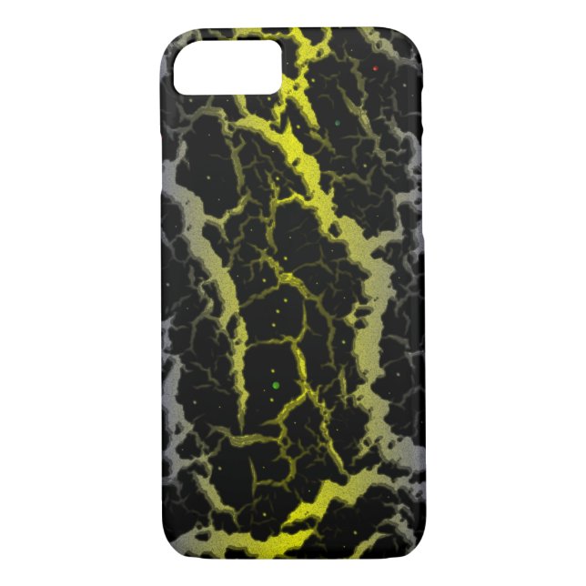 Cracked Space Lava - Blue/Yellow Case-Mate iPhone Case (Back)
