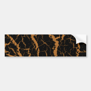 Cracked Space Lava - Bronze Bumper Sticker