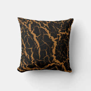 Cracked Space Lava - Bronze Cushion