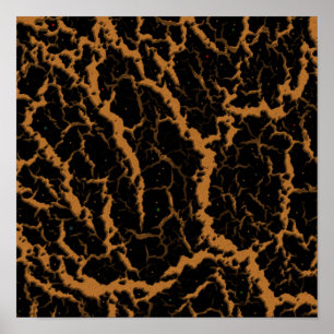 Cracked Space Lava - Bronze Poster