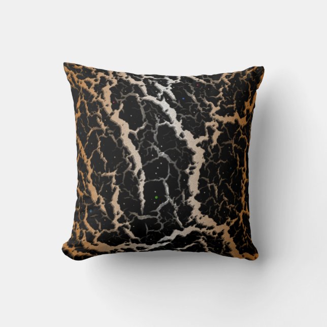 Cracked Space Lava - Bronze/White Cushion (Front)
