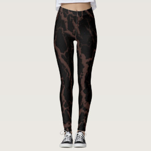 Cracked Space Lava - Brown Leggings