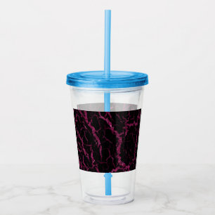 Cracked Space Lava - Glitter Fuschia Acrylic Tumbler