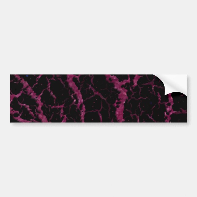 Cracked Space Lava - Glitter Fuschia Bumper Sticker (Front)