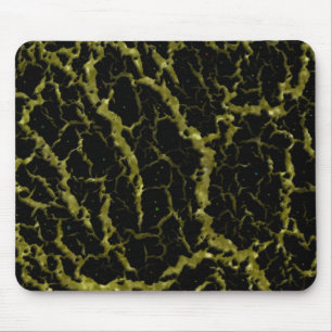 Cracked Space Lava - Glitter Gold Mouse Mat