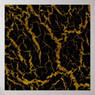 Cracked Space Lava - Glitter Orange Poster