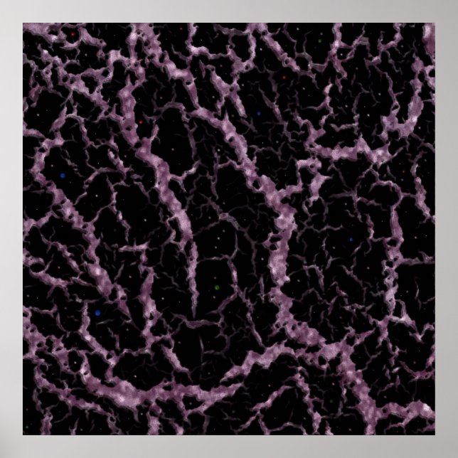 Cracked Space Lava - Glitter Pink Poster (Front)
