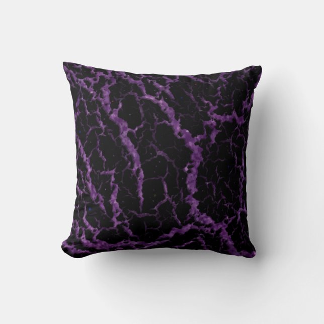 Cracked Space Lava - Glitter Purple Cushion (Front)