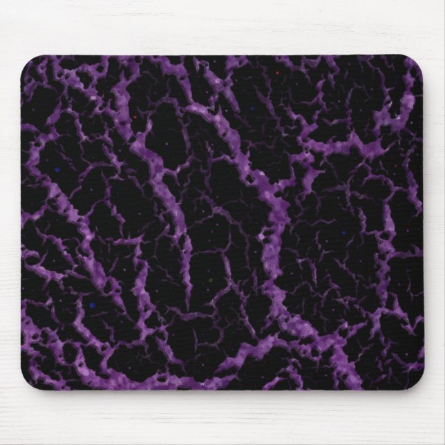 Cracked Space Lava - Glitter Purple Mouse Mat (Front)