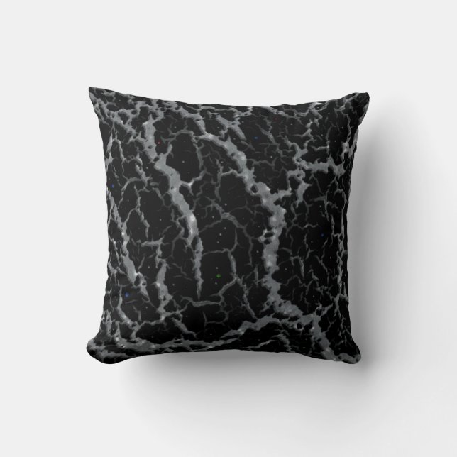 Cracked Space Lava - Glitter Silver Cushion (Front)