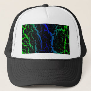 Cracked Space Lava - Green/Blue Trucker Hat