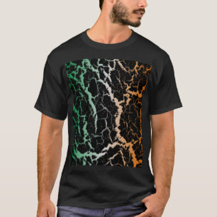 Cracked Space Lava - Green/White/Orange T-Shirt