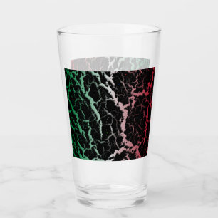 Cracked Space Lava - Green/White/Red Glass