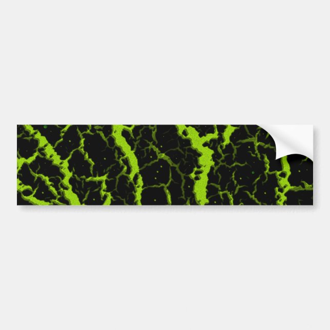 Cracked Space Lava - Lime Bumper Sticker (Front)