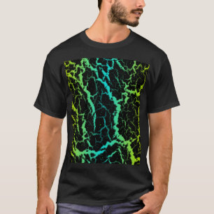 Cracked Space Lava - Lime/Cyan T-Shirt