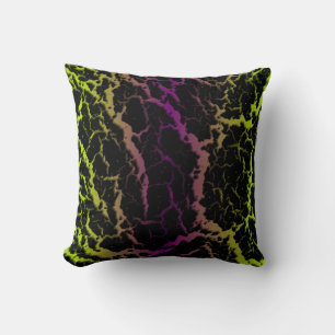 Cracked Space Lava - Lime/Purple Cushion