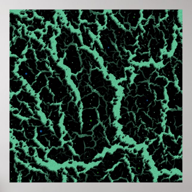 Cracked Space Lava - Mint Poster (Front)