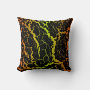 Cracked Space Lava - Orange/Lime Cushion