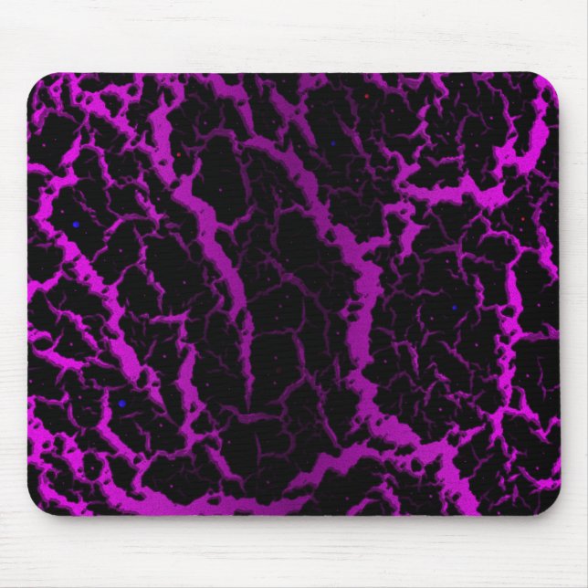 Cracked Space Lava - Pink/Purple Mouse Mat (Front)