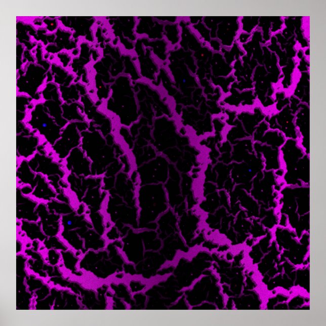 Cracked Space Lava - Pink/Purple Poster (Front)