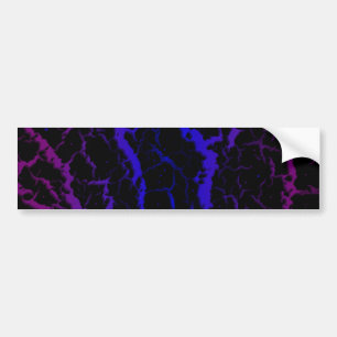 Cracked Space Lava - Purple/Blue Bumper Sticker
