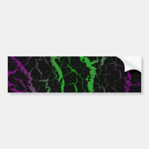 Cracked Space Lava - Purple/Green Bumper Sticker