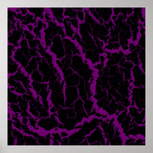 Cracked Space Lava - Purple Poster