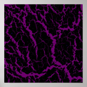 Cracked Space Lava - Purple Poster