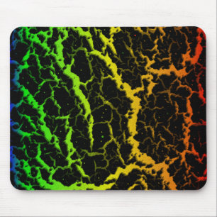 Cracked Space Lava - Rainbow BGYOR Mouse Mat
