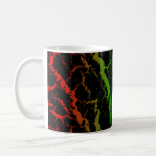 Cracked Space Lava - Red/Green Coffee Mug