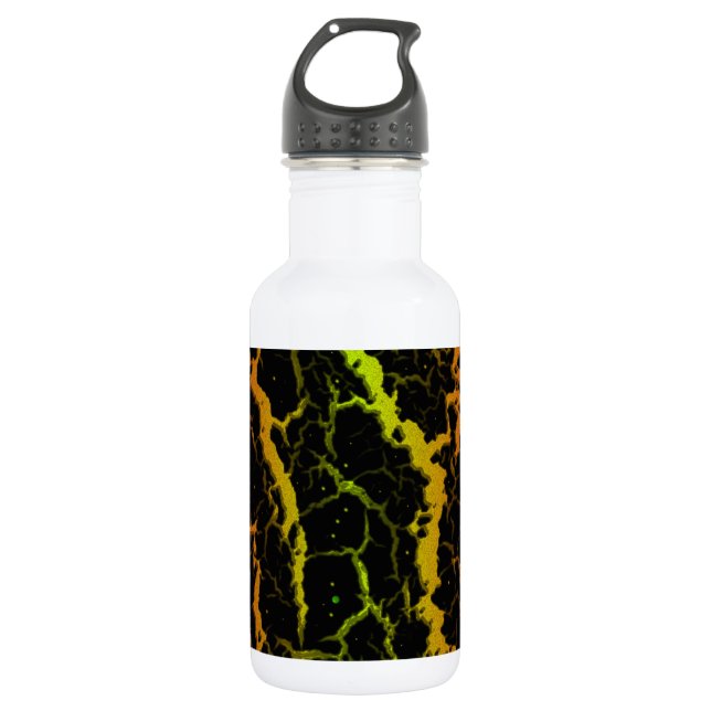 Cracked Space Lava - Red/Lime 532 Ml Water Bottle (Front)