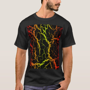 Cracked Space Lava - Red/Lime T-Shirt