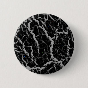 Cracked Space Lava - Silver 6 Cm Round Badge
