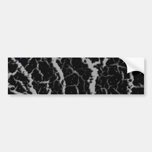 Cracked Space Lava - Silver Bumper Sticker