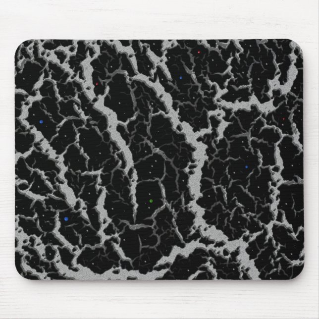 Cracked Space Lava - Silver Mouse Mat (Front)