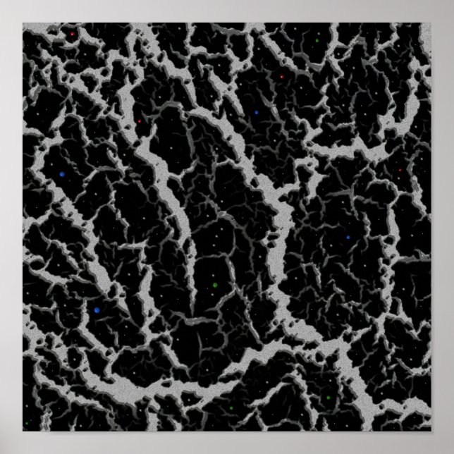 Cracked Space Lava - Silver Poster (Front)