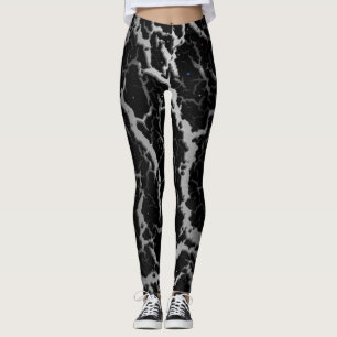 Cracked Space Lava - White/Black Leggings