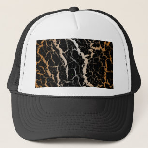 Cracked Space Lava - White/Bronze Trucker Hat