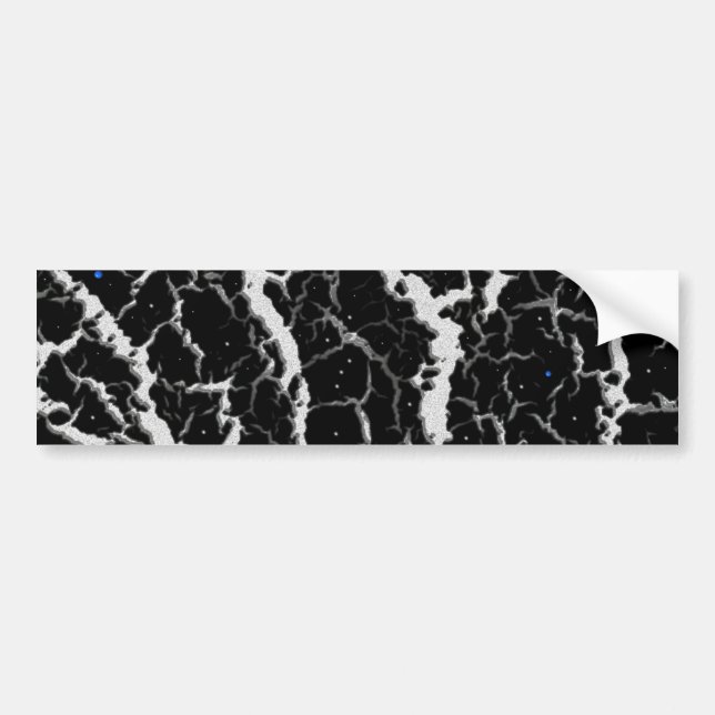 Cracked Space Lava - White Bumper Sticker (Front)
