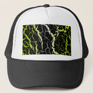 Cracked Space Lava - White/Lime Yellow Trucker Hat