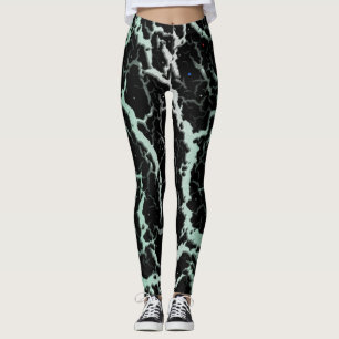 Cracked Space Lava - White/Mint Leggings