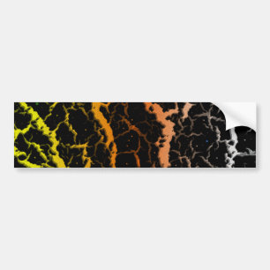 Cracked Space Lava - Yellow/Orange/White Bumper Sticker