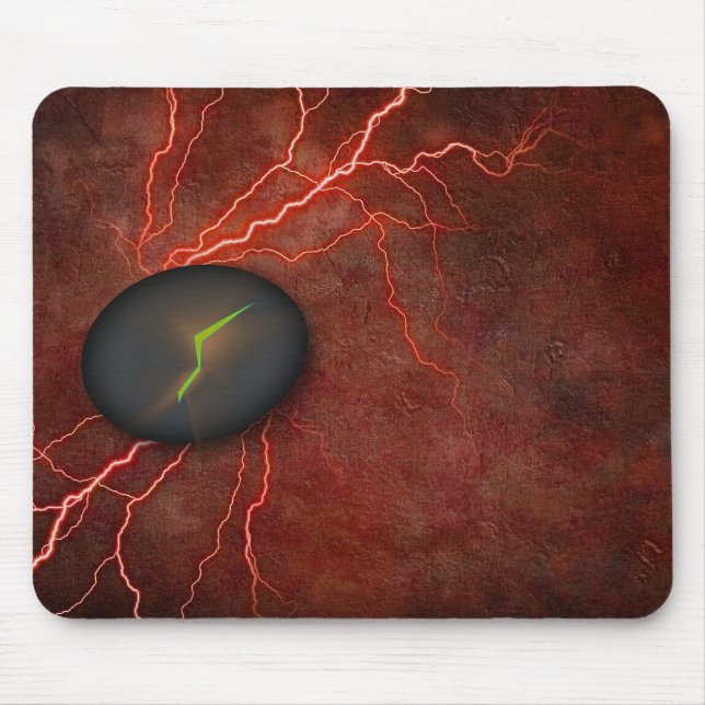 Cracked Stone Emits Light Mouse Mat (Front)