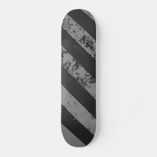 Cracked Stripes Black / Grey Skateboard
