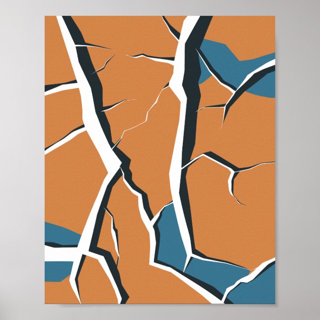 Cracked surface Abstract Design Poster (Front)