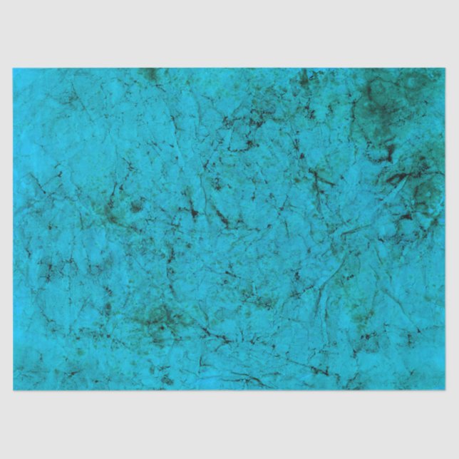 Cracked Turquoise Decoupage Background Tissue Paper (Front)