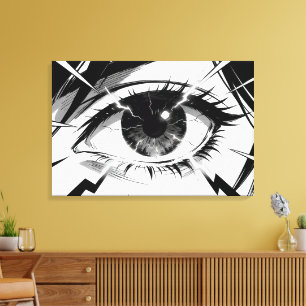 Cracked Vision Anime Eye Canvas Print