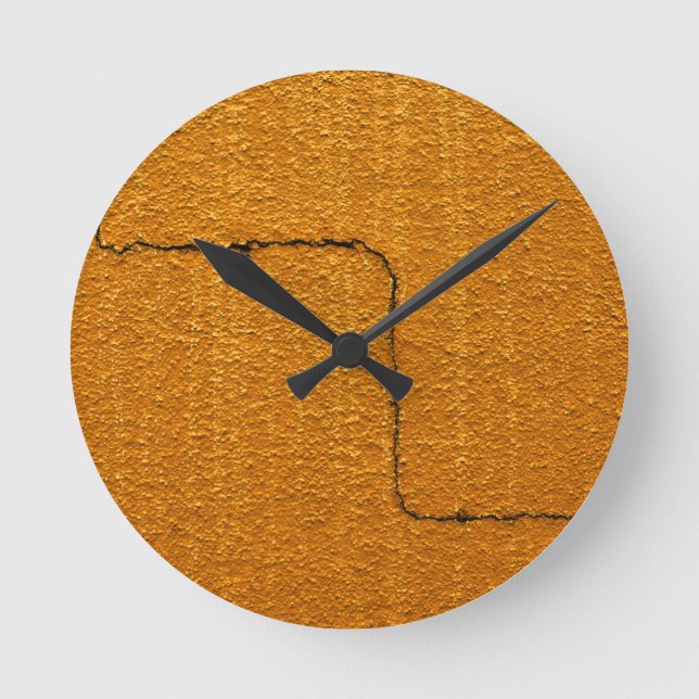 Cracked Wall Texture Round Clock (Front)
